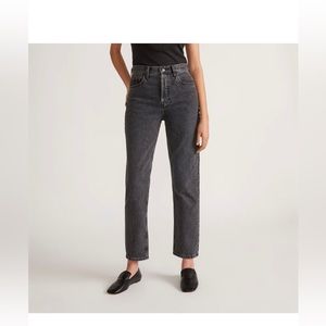 Everlane High Rise Straight Jeans Denim, Washed Black | Sz 30